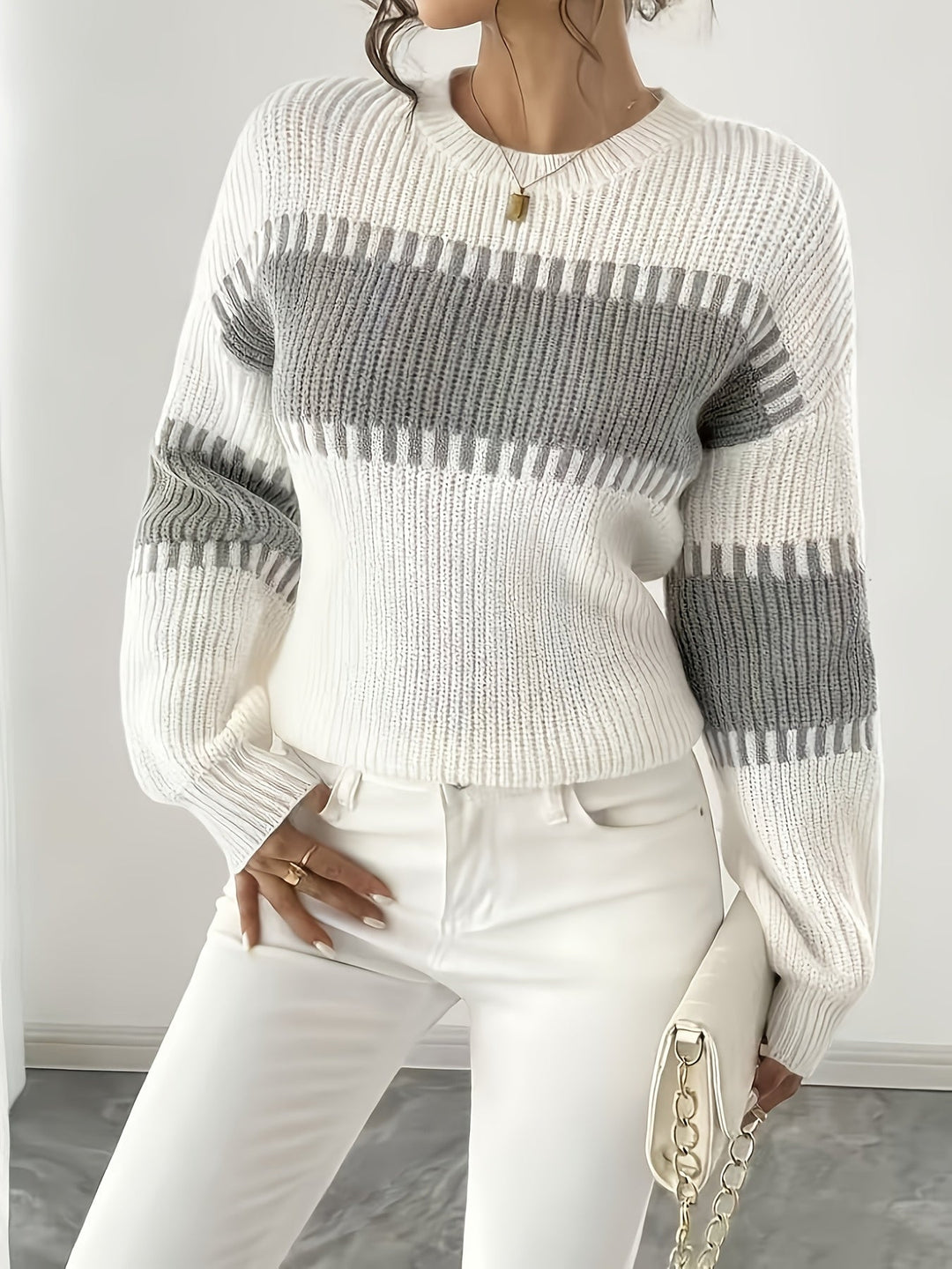 Adelaide | Colour-Block Striped Sweater