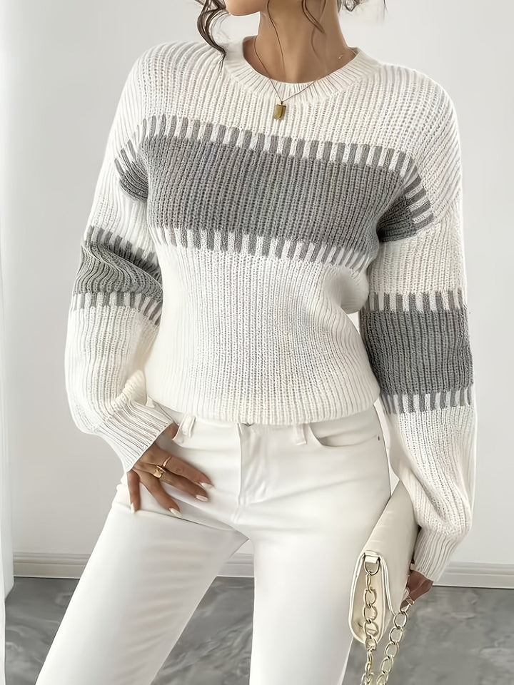 Adelaide | Colour-Block Striped Sweater