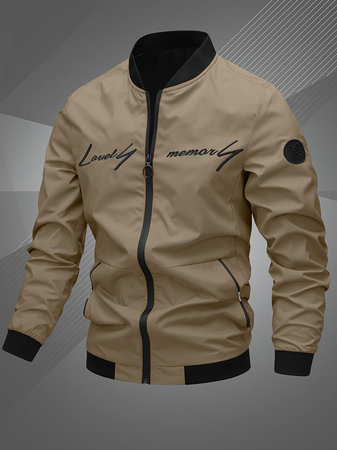 Men's Embroidered Baseball Jacket