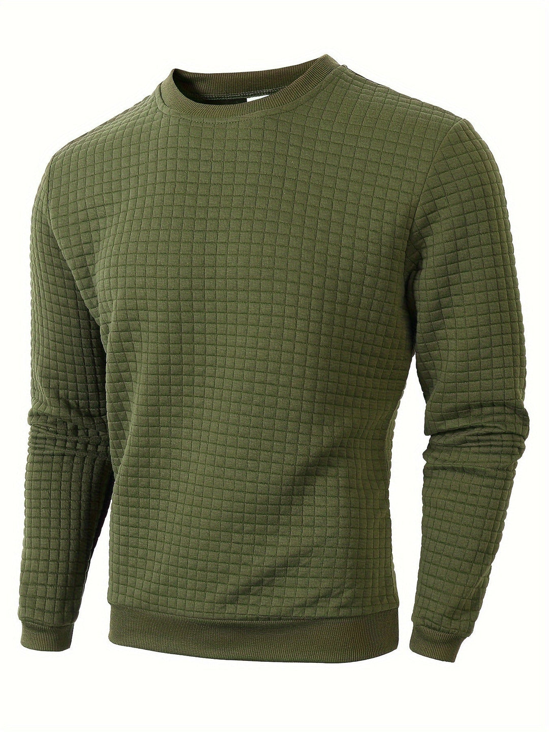 PLAID CREW NECK SWEATSHIRT FOR MEN