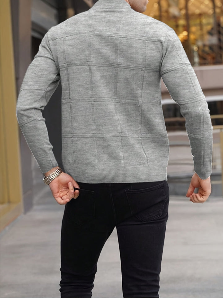 Men's Stand Collar Knit Sweater