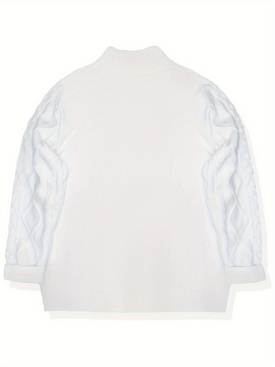 CABLE KNIT HALF ZIP SWEATER FOR MEN
