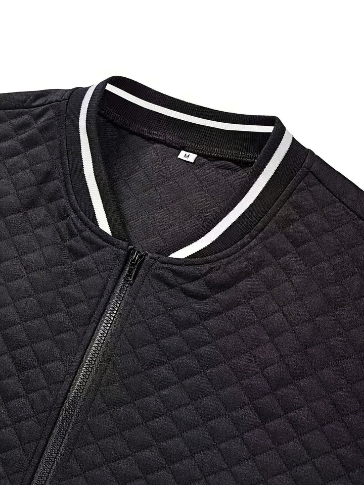 Men's Checkered Zipper Jacket