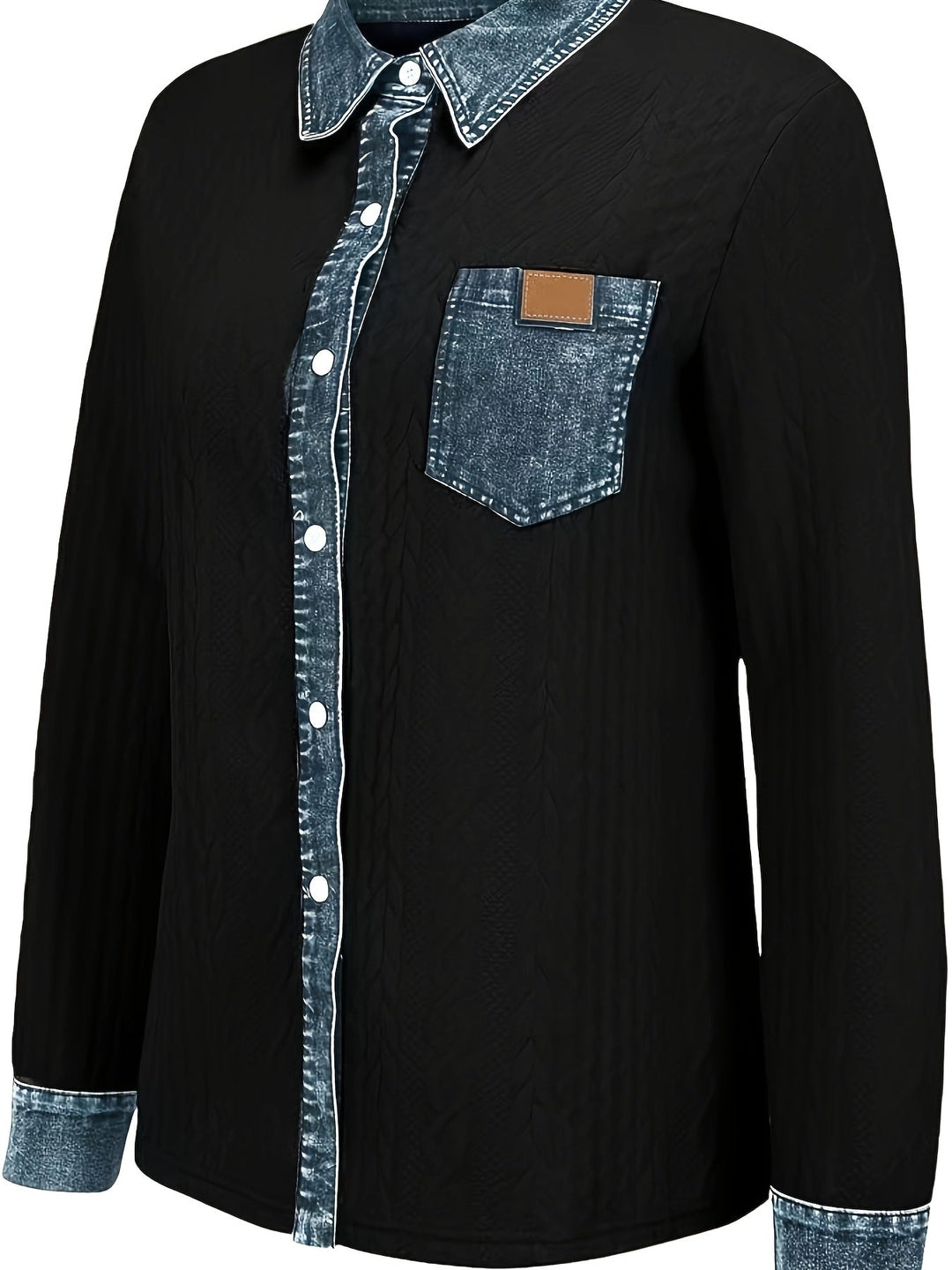 Greta | Textured Button-Up Shirt