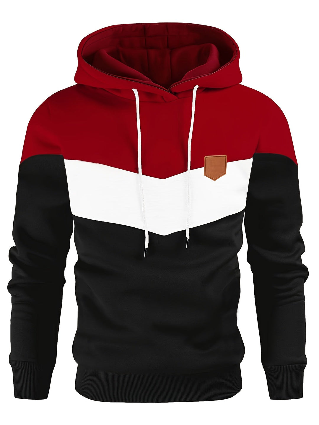 COLOR BLOCK KNIT HOODIE FOR MEN