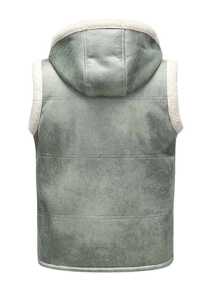 Men's Hooded Fur-Lined Vest