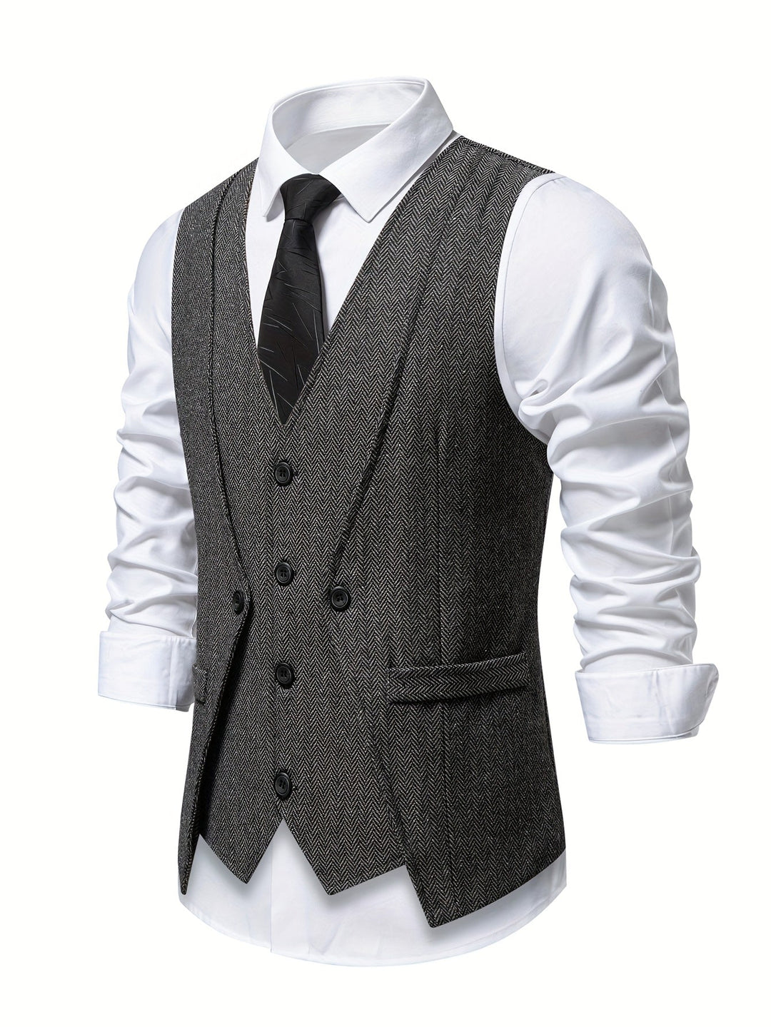 Men's V Neck Button Vest