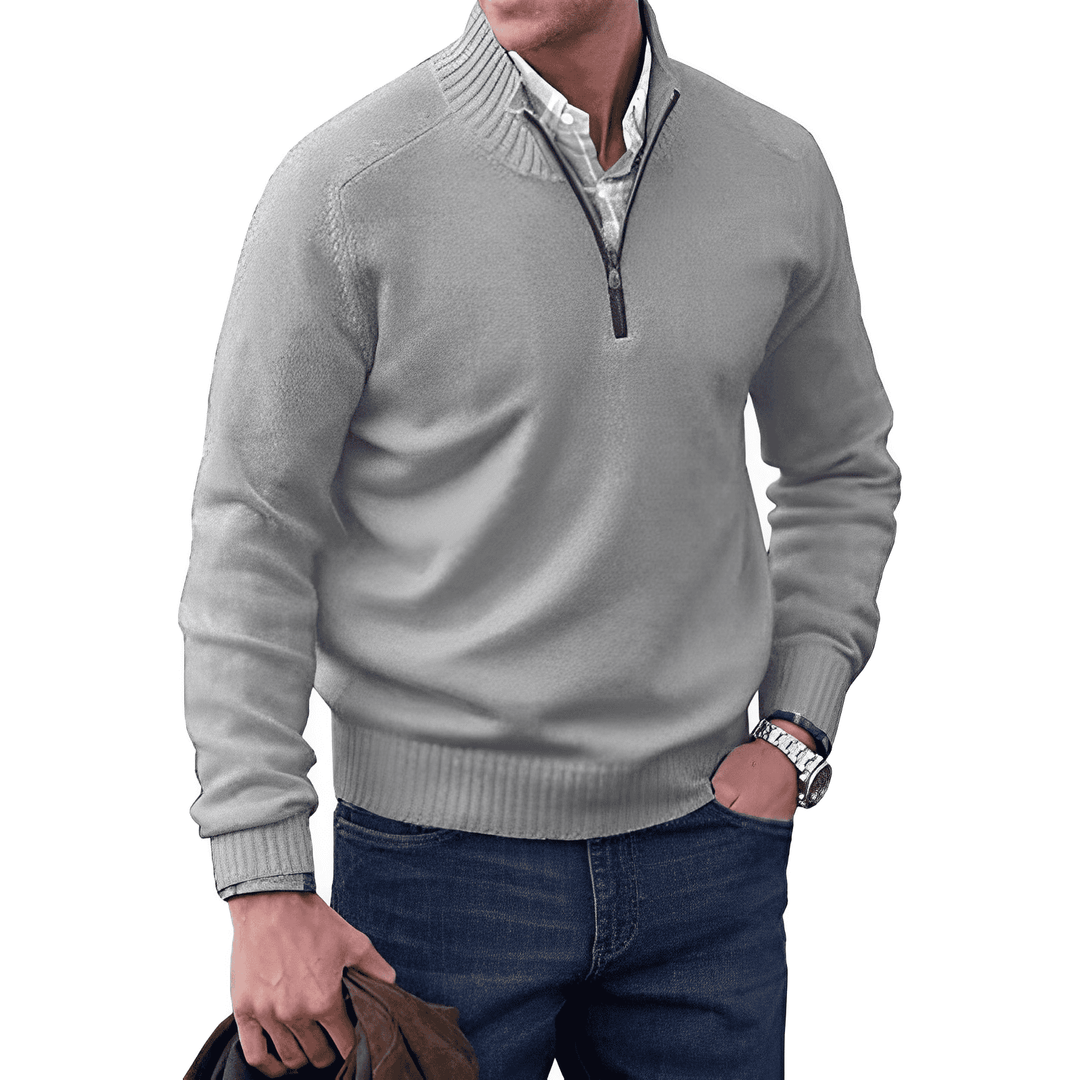 Men's Zippered Knit PUllover