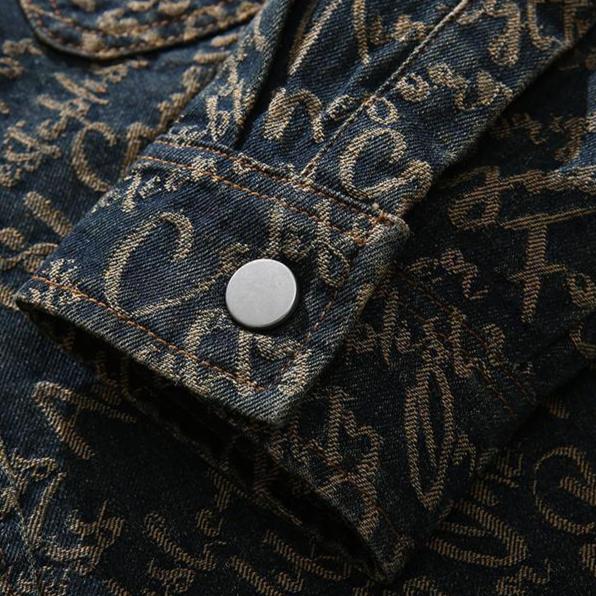 Men's Embroidered Denim Jacket