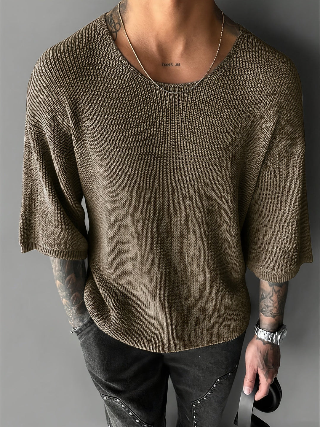 Men's Textured Knit PUllover