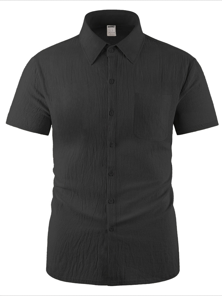 Men's Lapel Linen Shirt