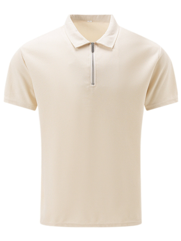 Men's Zipper Short Sleeve Shirt