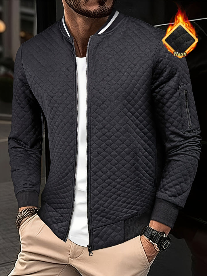 Men's Checkered Zipper Jacket