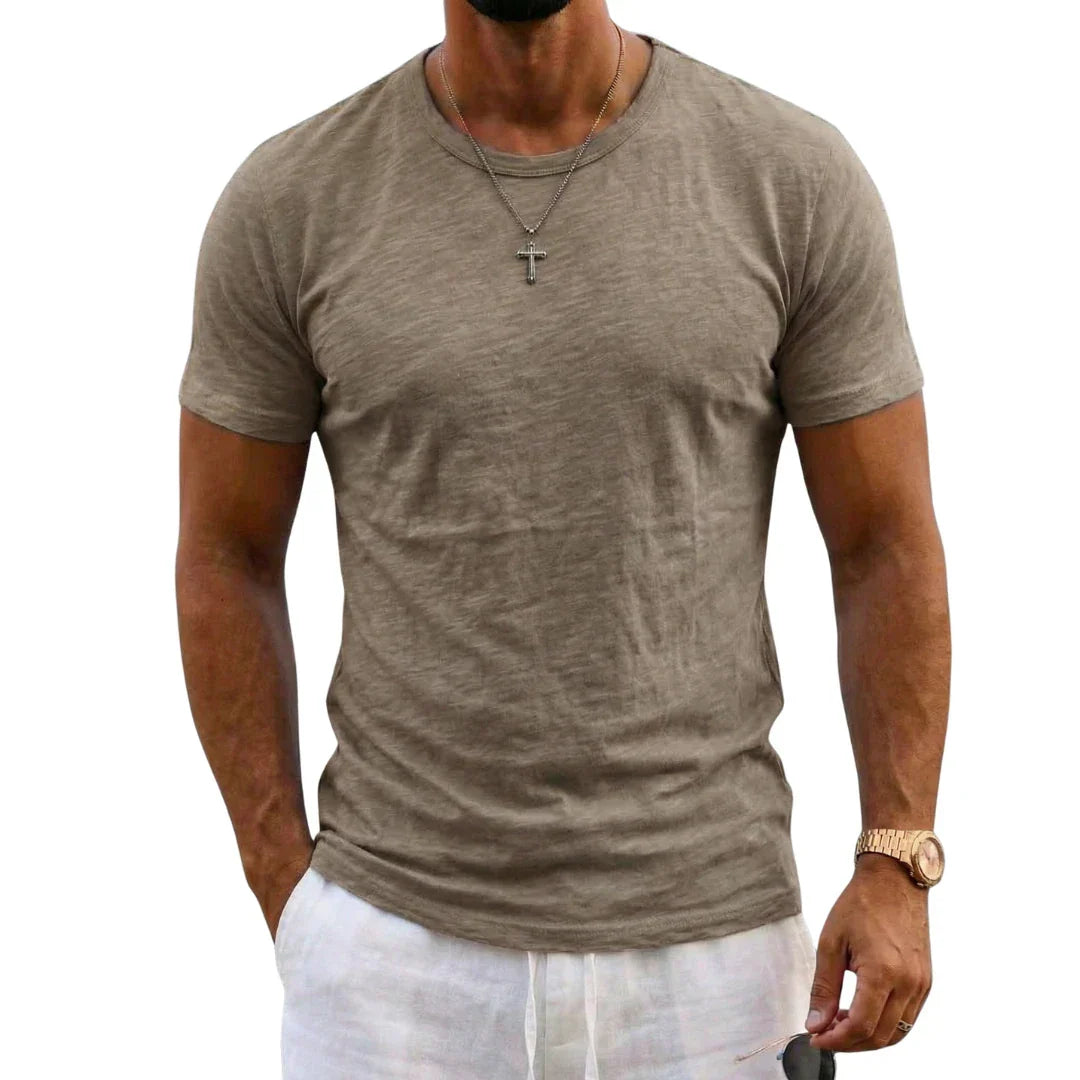 Men's Textured Cotton T-Shirt