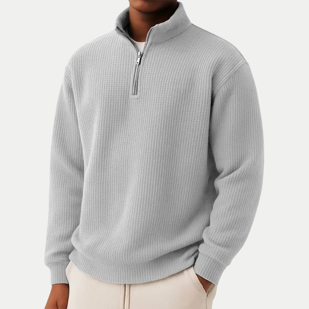QUARTER ZIP KNIT SWEATER FOR MEN