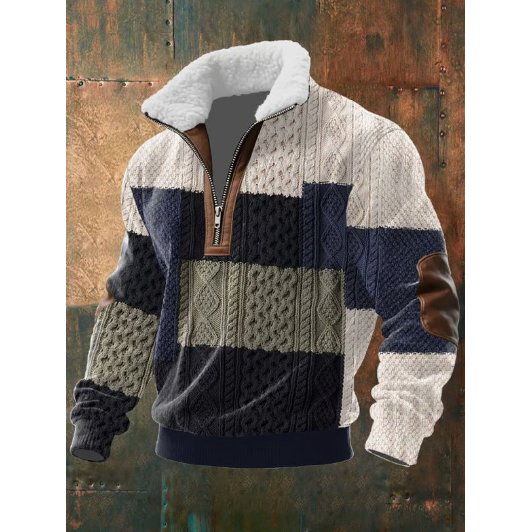 HIGH COLLAR FLEECE SWEATER