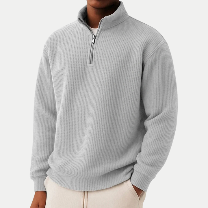 KNIT HALF ZIP SWEATER FOR MEN