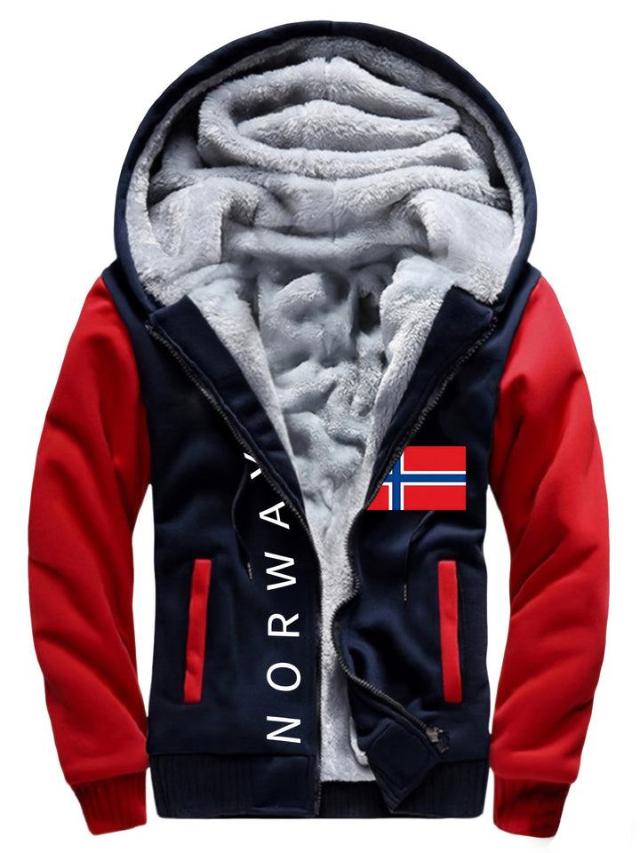 COLOR BLOCK FLEECE HOODIE FOR MEN