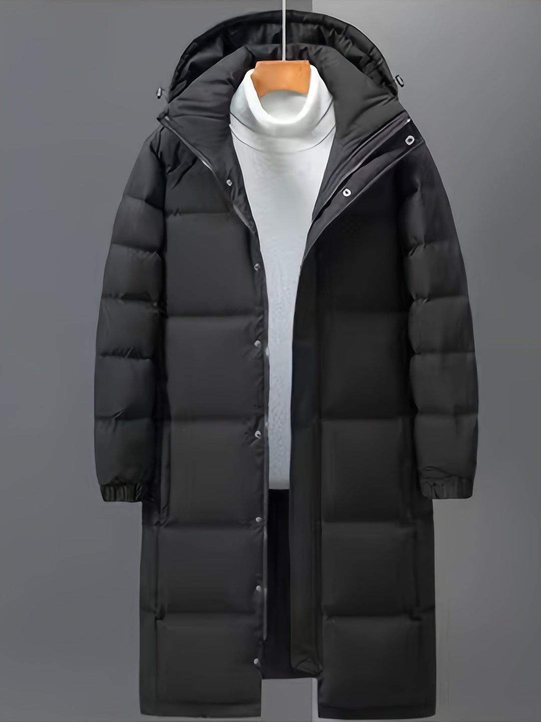 Men's Long Hooded PUffer Coat
