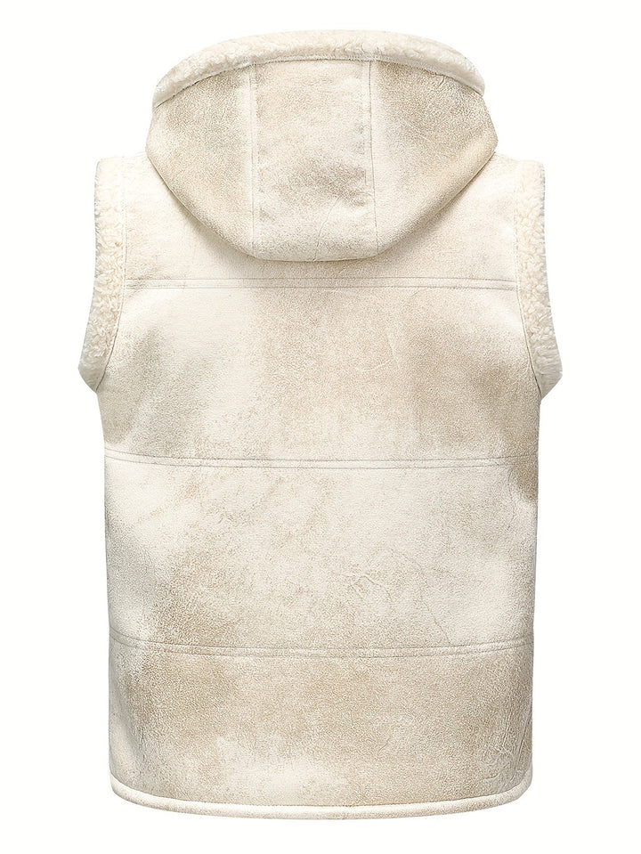 Men's Hooded Fur-Lined Vest