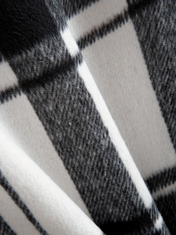 Men's Plaid Lapel Jacket