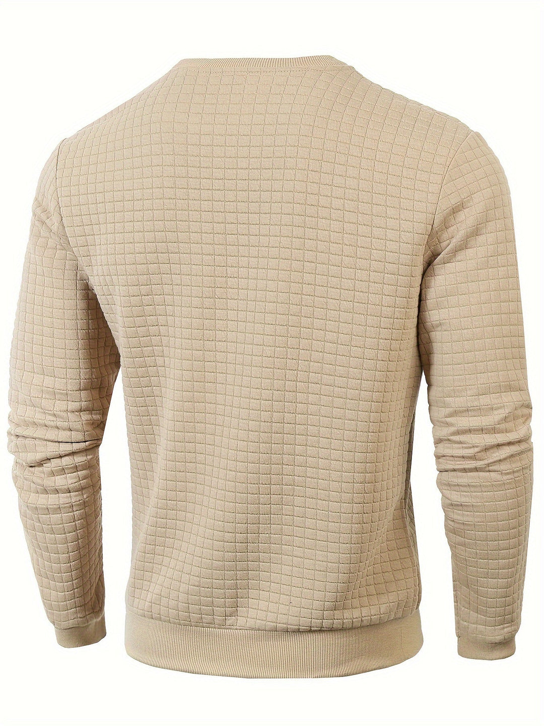 PLAID CREW NECK SWEATSHIRT FOR MEN