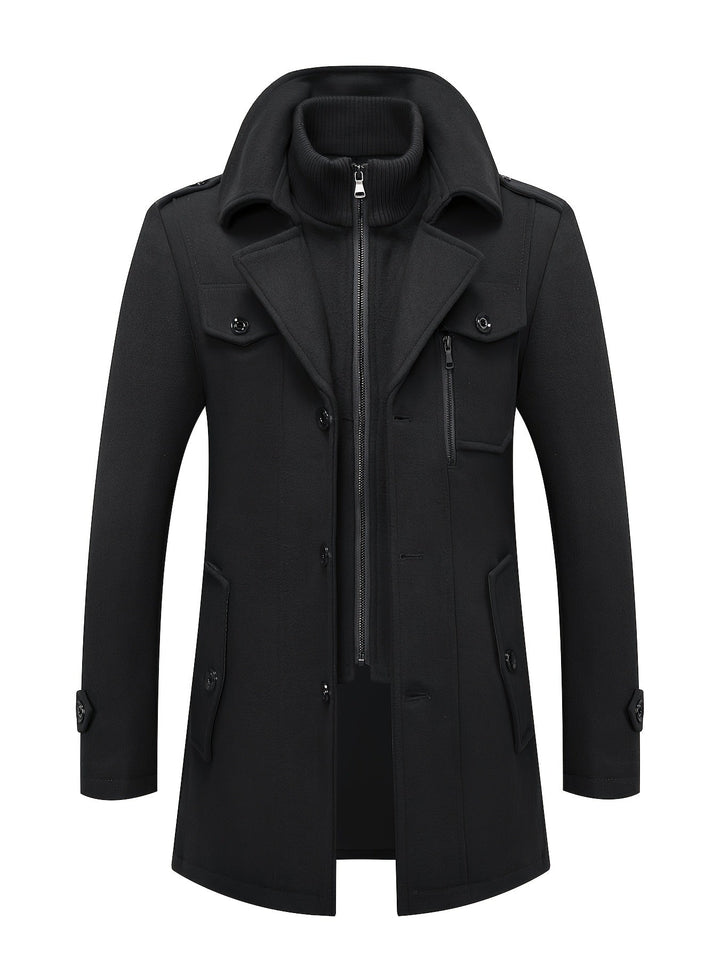 TWEED WOOL COAT FOR MEN
