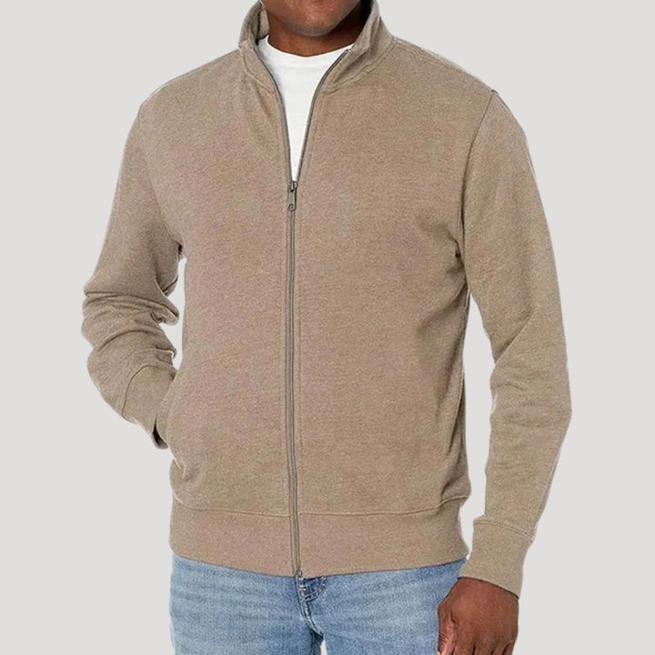ZIP STAND COLLAR JACKET FOR MEN
