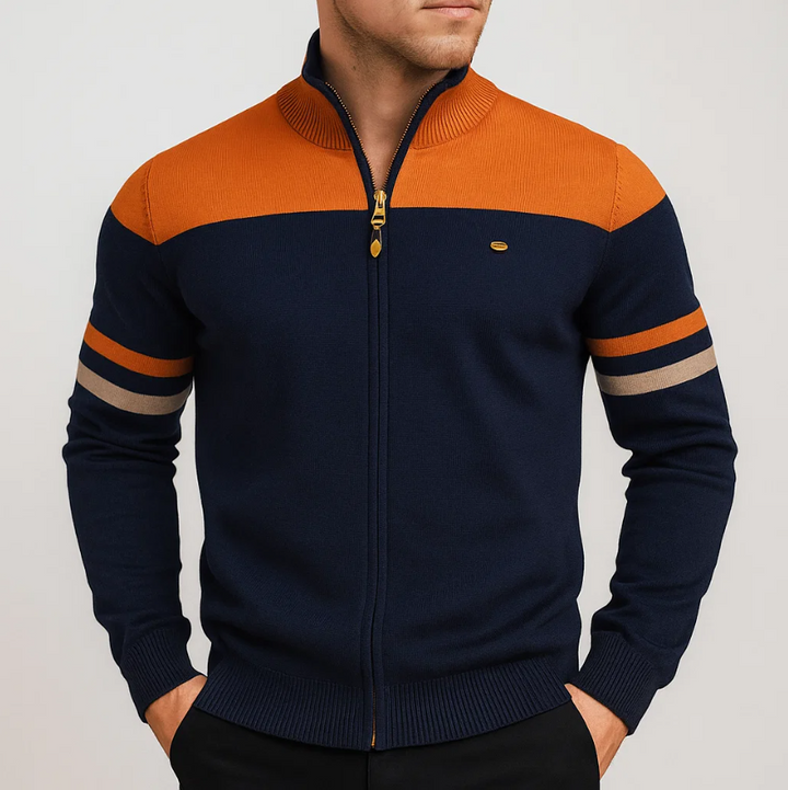 Men's Colorblock Hoodie with Zip