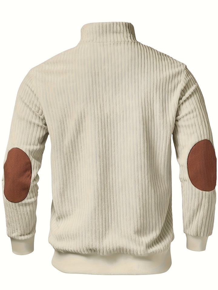 Men's Ribbed Half Zip Sweatshirt