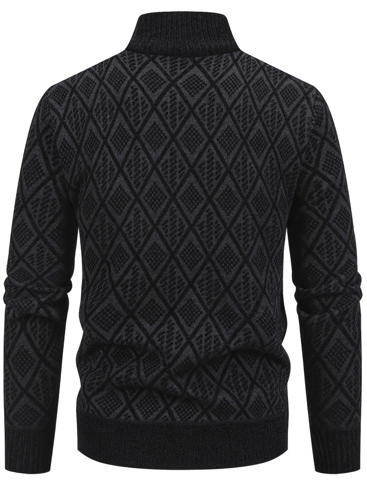 Men's Geometric Knit Cardigan