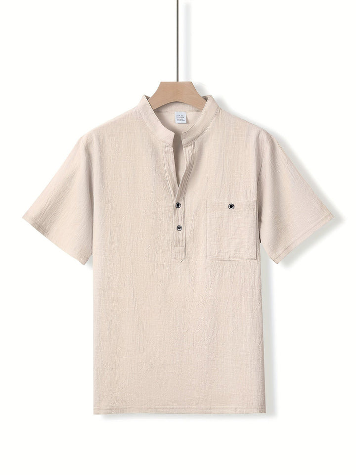 Men's Henley Cotton Shirt