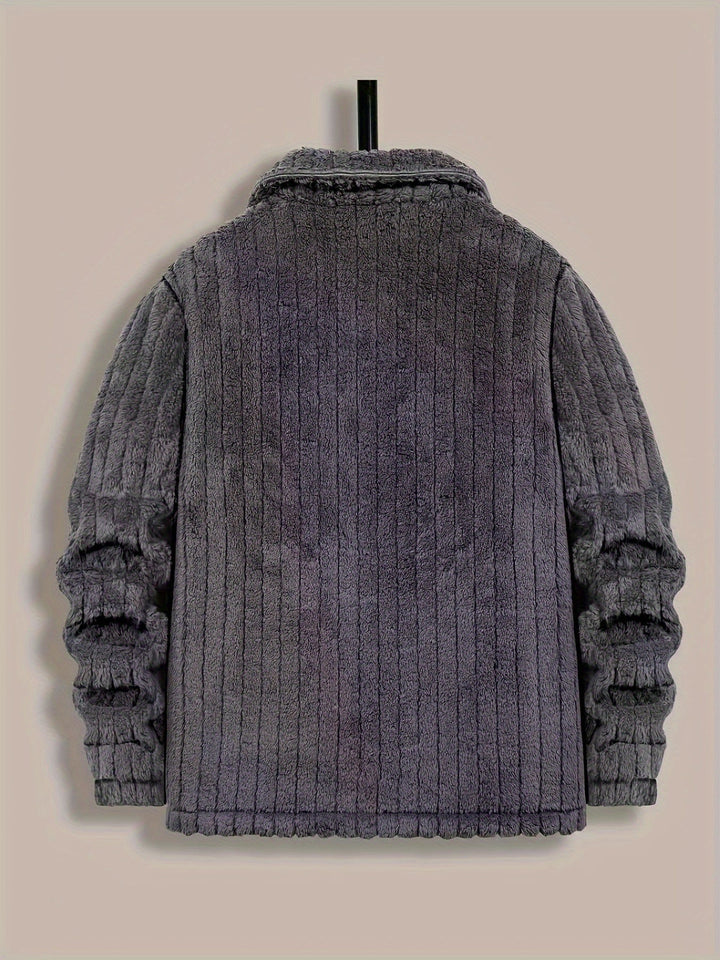 Men's Striped Lapel Jacket