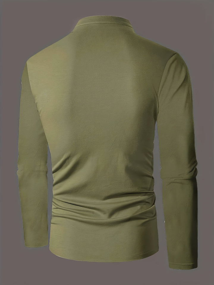 Men's Button-Up Polo Shirt