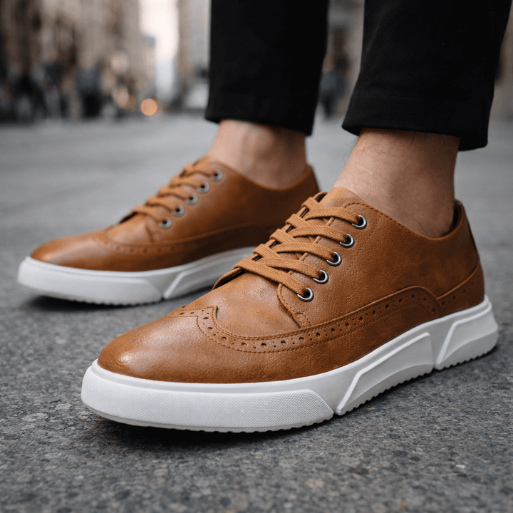 Calver Leather Brogue Sneakers
