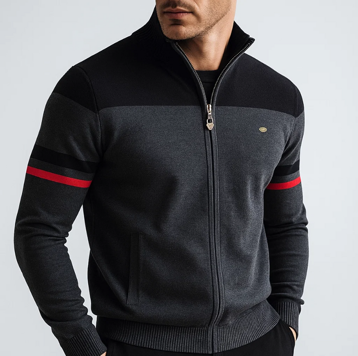 Men's Colorblock Hoodie with Zip