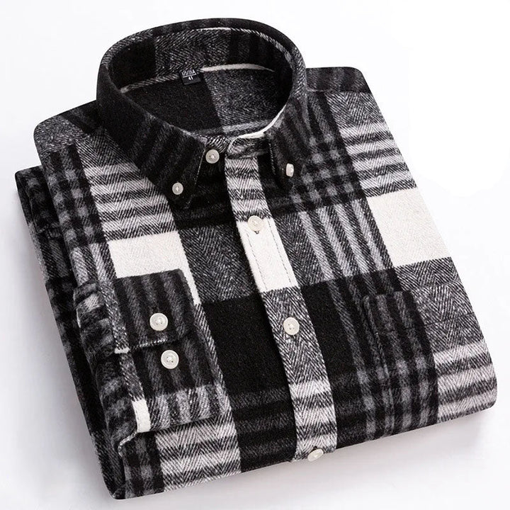 BRUSHED FLANNEL SHIRT FOR MEN