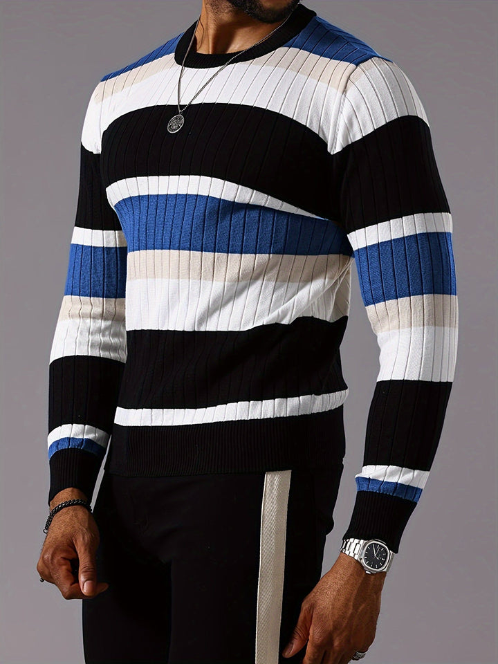 Men's Colorblock Rib-Knit Sweater