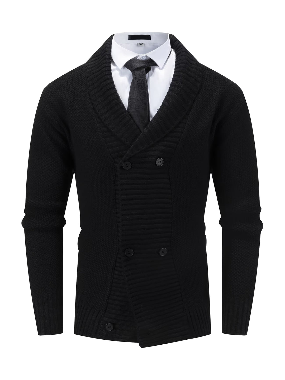 Men's Lapel Knit Sweater