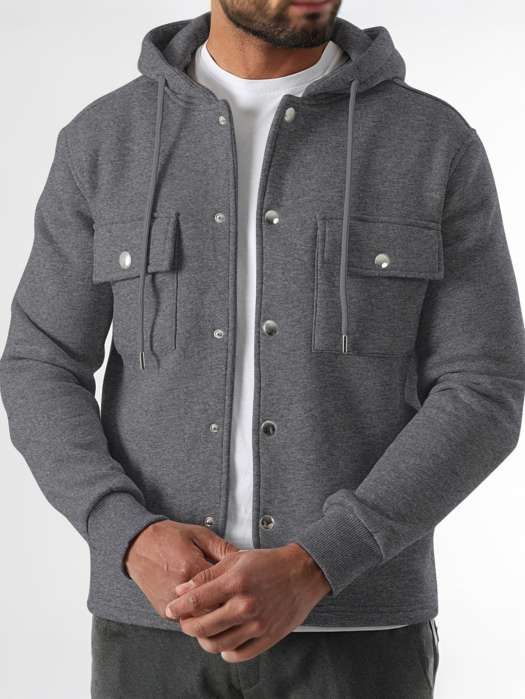 Men's Solid Knit Hoodie