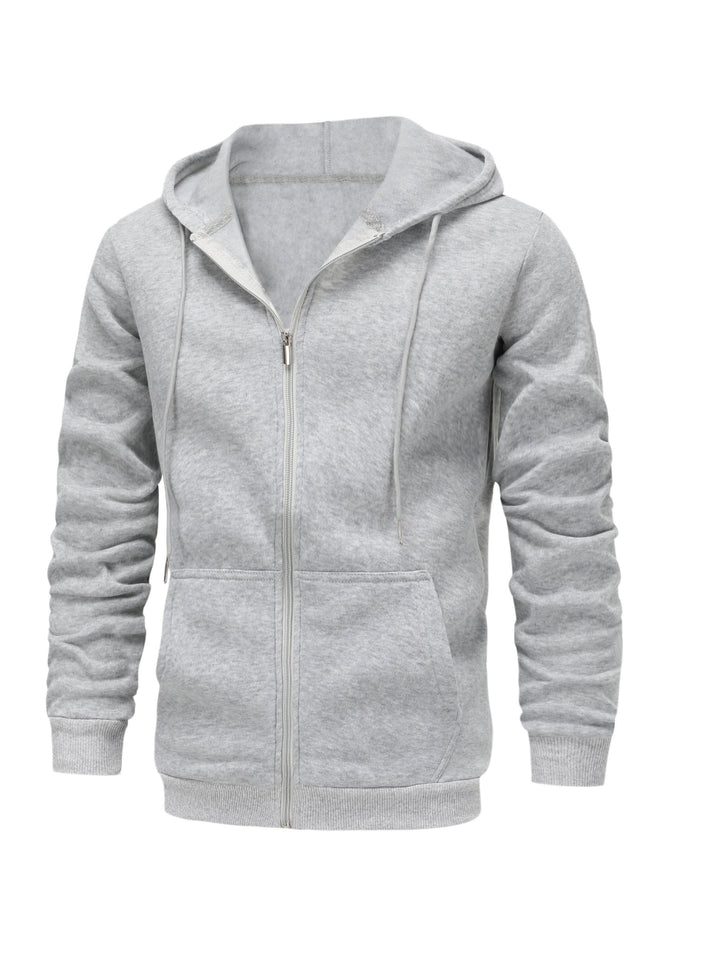 FLEECE LINED ZIP HOODIE FOR MEN