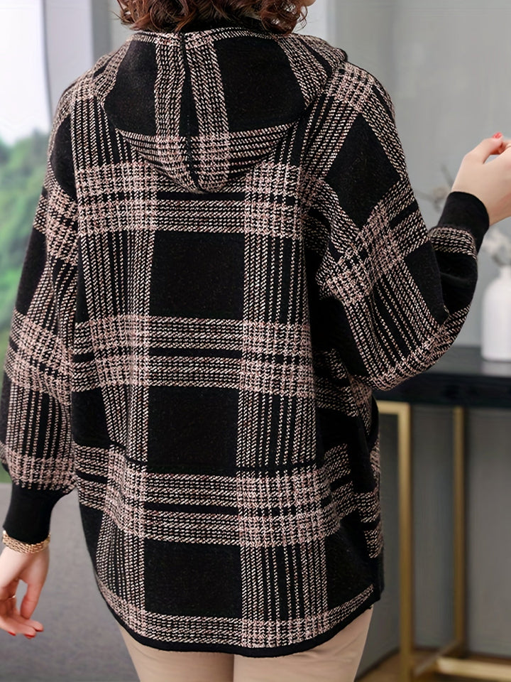 Rosanna | Hooded Checked Zip Jacket
