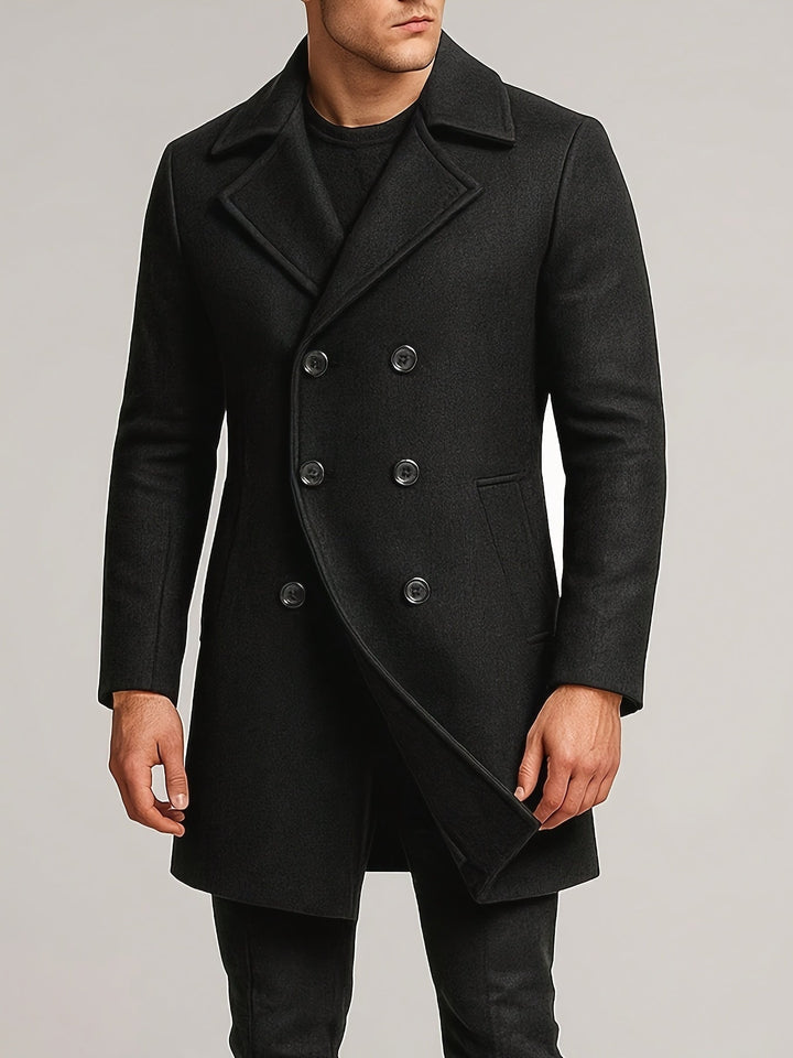 Men's Mid-Length Lapel Coat