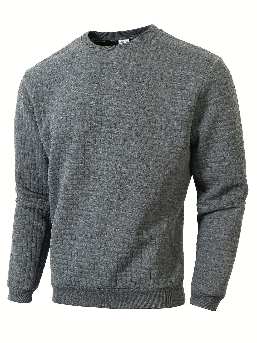 PLAID CREW NECK SWEATSHIRT FOR MEN