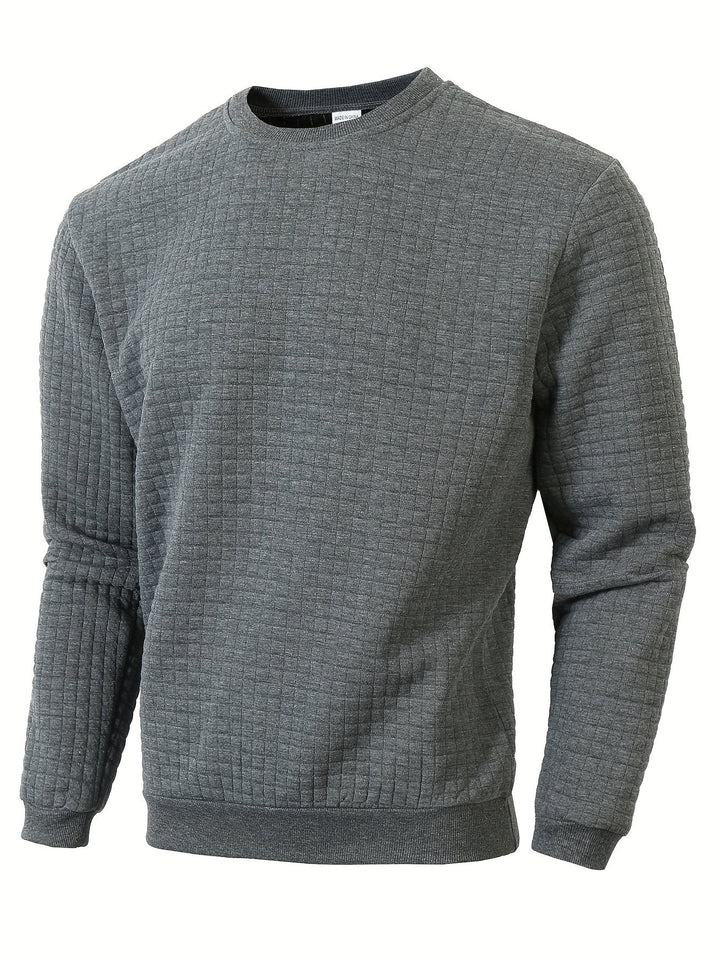 PLAID CREW NECK SWEATSHIRT FOR MEN