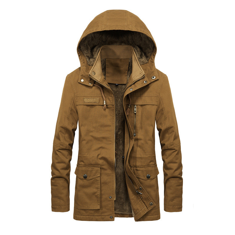COTTON ZIP FRONT JACKET FOR MEN