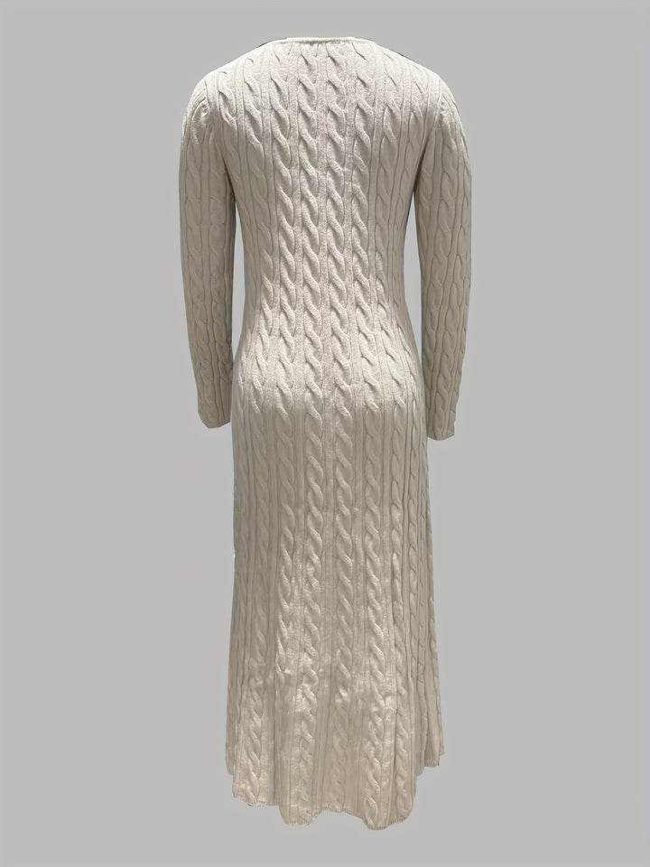 Lucinda | Cable-Knit Maxi Dress