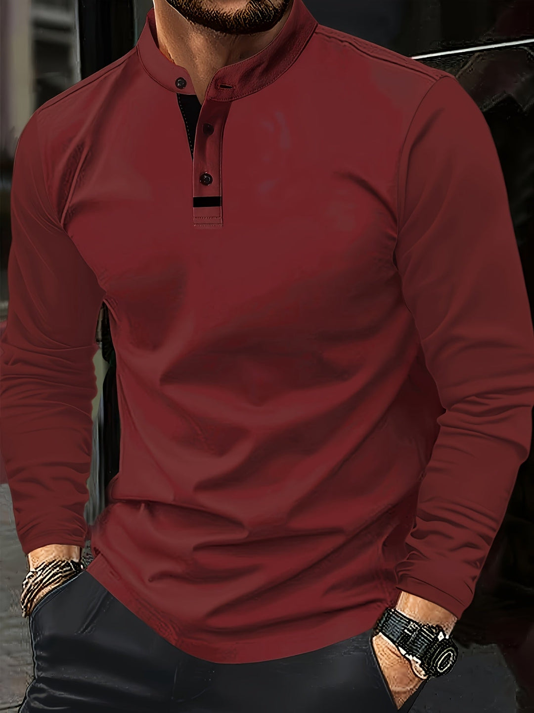 Men's Button-Up Polo Shirt