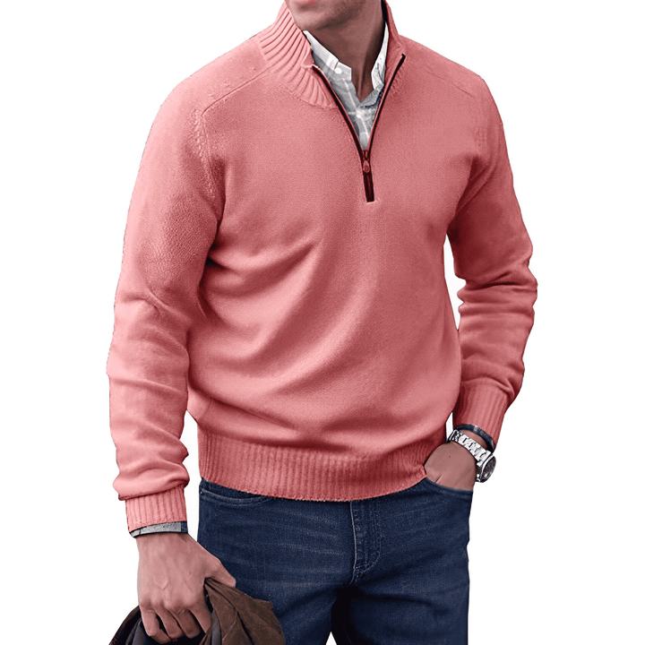 Men's Zippered Knit PUllover
