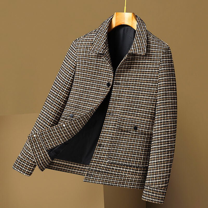 Malcolm Houndstooth Wool Jacket